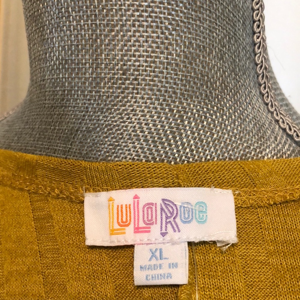 Lularoe Mustard Sarah Cardigan/Duster Long - Picture 7 of 7